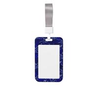 Manta Ray and Fish - Soporte para tarjetas de identificación con correa para el cuello, impermeable, bolsillo vertical de plástico para tarjetas de identificación