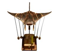 Manta Ray Automaton Mecánica de madera, escultura dinámica eléctrica hecha a mano, modelo de movimiento artístico para llamativo escritorio, estructura artesanal, exhibición de oficina en casa