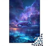 Manta Ray Gigante Brillante Puzzle De 1000 Piezas Interesante Rompecabezas Adultos De 1000 Piezas Obra De Arte Entretenimiento Creativo 1000pcs (75x50cm)