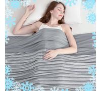 Manta refrescante con efecto frío de doble cara, manta de verano ligera y transpirable para cama grande de tamaño king, transfiere calor para mantener el cuerpo fresco para personas que duermen con