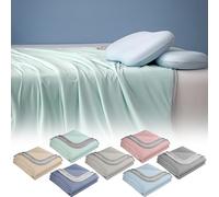 Manta refrescante de 150 x 200 cm, manta de verano ligera y transpirable, manta refrescante para personas que duermen con calor, sudores nocturnos, dormitorio, oficina, suministros de regreso a clases