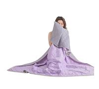 Manta refrescante de verano, colcha lavable para sofá y cama, 200 x 230 cm, gris oscuro (morado), colcha ligera de verano, colcha transpirable para personas que duermen con calor