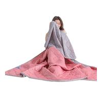 Manta refrescante de verano, colcha lavable y ligera para sofá y cama, color gris oscuro (Rosa B, 150 x 200 cm), perfecta para noches calurosas, comodidad transpirable, uso en todas las estaciones