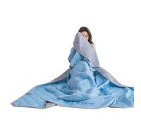 Manta refrescante de verano, funda de cama lavable, edredón ligero para cama y sofá, gris oscuro (azul A), 200 x 230 cm, perfecta para noches calurosas y uso versátil