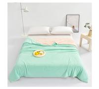 Manta refrescante de verano para quienes duermen con calor. Manta transpirable y fría para dormir, alivia el sudor nocturno y cubrecamas suave y ligero. 200 × 230 cm. Amarillo y gris (verde y rosa 110
