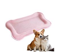 Manta refrescante para gatos, 22,8 pulgadas, lavable con forma de hueso | Almohadilla de enfriamiento de poliéster para gatos, perros, gatitos, cachorros, interiores y exteriores, balcón, coche