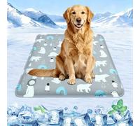 Manta Refrescante para Perros Gatos, Esterilla Refrescante para Perros y Gatos con Gel no Tóxico, Alfombra de Refrigeración para Mascotas Alfombrilla de Refrigeración Automática para Mascotas(50x60)