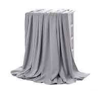 Manta refrescante para uso en verano, material de fibra suave, adecuada para cama, sofá, coche, ligera y transpirable, fácil de limpiar y refrescante (200 x 230 cm, gris)