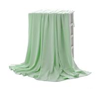 Manta refrescante transpirable hecha de fibra, para dormir en verano, suave y cómoda para camas, sofás y viajes, fácil de mantener y lavar (100 x 120 cm, verde)