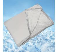 Manta Refrigerante Doble Cara, 2 en 1 Manta de Fibra Refrescante para el Verano Estrella de Mar, 150x200cm summer Cooling Blanket, Manta Enfriamiento de Verano Hot Sleeper (Gris-sin impresión 200x150)