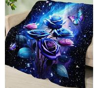 Manta Sofa Rosa Azul Estrella Plaid Cama Termica Franela Mantas para Cama Lavable Mantas para Cama Duradero Plaid Sofa Cuatro Temporadas Jarapas para Sofas Suave Blanket 180x200cm