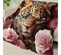 Manta Sofa Rosa Marrón Animal Plaid Cama Termica Franela Mantas para Cama Lavable Mantas para Cama Duradero Plaid Sofa Cuatro Temporadas Jarapas para Sofas Suave Blanket 80x150cm