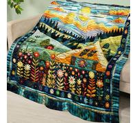 Manta Sofa Verde Azul Naranja Plaid Cama Termica Franela Mantas para Cama Lavable Mantas para Cama Duradero Plaid Sofa Cuatro Temporadas Jarapas para Sofas Suave Blanket 200x240cm