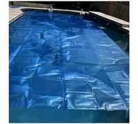 Manta solar de retención de calor para piscinas en el suelo y sobre el suelo, lado burbuja hacia abajo, 400 micras de grosor