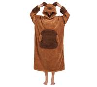 Manta Sudadera Larga Oversize con Mangas y Capucha Panda Manta Portátil Sofá Unisex Animales para Hombre Mujer Talla única