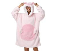 Manta Sudadera Sherpa Oversize con Mangas y Capucha Panda Manta Sofá Portátil Unisex Hombre Mujer Regalo Invierno