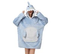 Manta Sudadera Sherpa Oversize con Mangas y Capucha Panda Manta Sofá Portátil Unisex Hombre Mujer Regalo Invierno