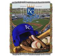 Manta tejida de tapiz de los Kansas City Royals de la MLB de The Northwest Company, 122 x 152 cm, con la ventaja de jugar en casa