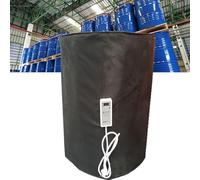 Manta Térmica Aislante para Bidones de Aceite 200L - Calentador para Bidón IBC 2000W con Termostato, Funda Desmontable de Lona de Silicona Resistente (0-120°C) Black