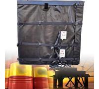 Manta térmica de tambor para bolsa IBC de 55 galones, tanque de calefacción de cubierta completa con termostato, funciona de 30.0 °C a 150.0 °C, ideal para temperaturas extremadamente bajas
