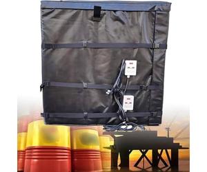 Manta térmica de tambor para bolsa IBC de 55 galones, tanque de calefacción de cubierta completa con termostato, funciona de 30.0 °C a 150.0 °C, ideal para temperaturas extremadamente bajas