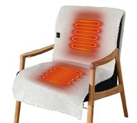 Manta térmica inalámbrica de 53 x 19 pulgadas, almohadilla térmica inteligente para silla con 3 niveles de calor, almohadilla portátil para silla, sofá, camping, viajes, oficina, cojín d