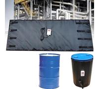 Manta térmica para bidón de 55/275 galones,calentador de balde de aceite ajustable de 0 a 150 ℃,manta térmica para bidón,calentador de balde aislado,calentador de barril,Black-55gallon/200l