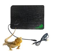 Manta Térmica Para Reptiles Esterilla calefactora USB cuero PU impermeable | Calentador De Terrario Bajo Tanque Para Rana Leopardo Serpiente Araña Jaula Recinto Interior 15x21cm