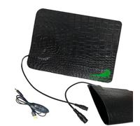 Manta Térmica Para Reptiles Esterilla calefactora USB cuero PU impermeable | Manta Térmica Terrario De Dragón Barbudo Para Gecko Tortuga Rana Araña Interior Exterior Recinto 15x21cm