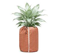 Manta Termica Plantas, 70x65cm Cubre Plantas Invierno con Cremallera Cordón | Malla Antiheladas Protección Térmica para Macetas, Grande Funda para Plantas para Invierno Patio, Tela Oxford, Marrón
