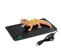 Manta térmica reptiles Esterilla calefactora USB cuero PU impermeable 3 | Calentador para Terrario de Pequeños Animales y Reptiles Para Rana Leopardo Serpiente Araña Jaula Recinto Int 33x17cm