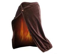 Manta térmica USB de 100 x 70 cm, manta eléctrica de franela con diseño de hebilla, manta cálida portátil para el hogar, oficina, viajes, camping, calefacción de rodilla y hombro, lavable, alimentado