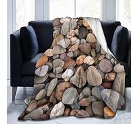 Manta Textura De Piedras Lisas Cálida Franela Polar Felpa Suave Manta para Lanzar Sofá como Funda De Cama/Sábanas 125 X 150 Cm
