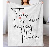 Manta This Is Your Happy Place para Invierno, Manta de Felpa Personalizada para sofá Infantil, 150 x 200 cm