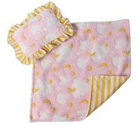Manta y almohada para mu eca Baby Whitney Pink Clouds