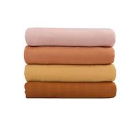 Mantas Bebé, Paquete de 4, Envoltura de Muselina Bebé Algodón, Manta para Envolver, Envoltura de pañales Funda para cochecito