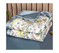 Mantas chulas 1 Uds. Manta de verano, edredón fino y fresco de seda helada, edredón for siesta en la rodilla for adultos, edredón lavable for aire acondicionado, ropa de cama Para sofás cama(LAN Bai H