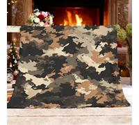 Mantas de Forro Polar Suave,Manta Cálida Franela XL 150x200 cm | Militar Camuflaje Tema Sherpa Para Todas las Estaciones Sin Desprendimiento Mantas de Sofá de Felpa de lujo Unisex