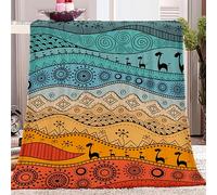 Mantas De Lana De 150x200cm, Mantas Acogedoras De Franela Suave - PatróN Tribal éTnico Africano Para NiñOs Adultos, Manta Lavable y Ligera y Difusa Para Sofá, Cama, Oficina, Manta de Invierno y OtoñO