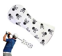 Mantas de Madera para Palos de Golf, Cubiertas para Jefes de Golf Cabezales | Mantas para Palos de Madera Y Esquina de PU con Diseño de Cráneo - Cubiertas de Hierro con Concepti