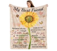 Mantas de mejor amiga para mujeres, regalos de cumpleaños para mejor amiga, regalos de mejor amiga, regalos de amistad para mujeres, amigas, regalos únicos para hermanas del alma, manta de 50 x 40