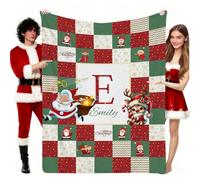 Mantas de Navidad personalizadas con nombre, manta de texto personalizado para adultos y niños, manta personalizada con nombre de bebé para niños y niñas, personalizada para niños, mujeres y hombres