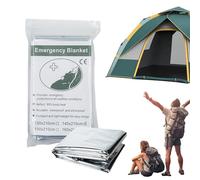 Mantas de supervivencia fría extrema genéricas - Equipo reflectante portátil - Mantas de camping reutilizables, para, adultos, hombres, mujeres, camping, senderismo, invierno, lluvia y
