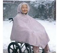 Mantas para silla de ruedas para adultos, poncho para silla de ruedas con forro polar con capucha, para invierno, resistente al viento, cuerpo completo, cálido, de gran tamaño, ligero y suave, para