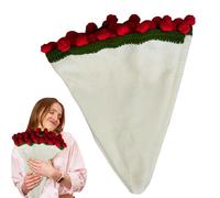 Mantas para sofá Manta de ganchillo Patrón de ramo de flores de punto en casa, decoración romántica dormitorio, sala de estar, cama, dormitorio y cuna
