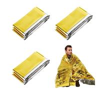 Mantas Térmicas de Emergencia,Manta Térmica,Manta de Emergencia,210x160cm Impermeable y Resistente al Viento Térmico Mantas Supervivencia Ideal Para Exteriores,Senderismo,Supervivencia,Maratones Etc