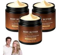 Manteca corporal con feromonas para hombre: crema hidratante con aroma a colonia y bálsamo perfumado, manteca corporal para hombre, hidratación duradera, con manteca de karité (3PCS)