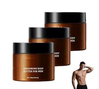 Manteca Corporal de Feromonas para Hombre, Humectante con Colonia y Bálsamo Aromatizante, Loción Corporal de Hidratación Duradera, Aroma Cálido para Piel Seca y Sensible