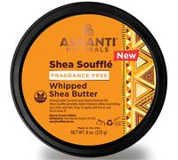 Manteca de karit batida Ashanti Naturals | Manteca de karit sin refinar de Ghana, aceite de coco y almendras (souffl sin fragancia, 226 g)