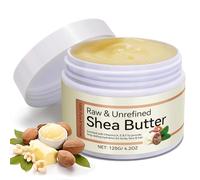 Manteca de karité sin refinar, orgánica y cruda, 120 ml, manteca de karité orgánica pura con vitaminas A, E y F, crema hidratante natural, vegana para todo tipo de pieles, mantequilla de karité